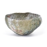 A green mottled mixed laminated clay bowl made by Ewen Henderson in 1984 sold at auction by Maak Contemporary Ceramics