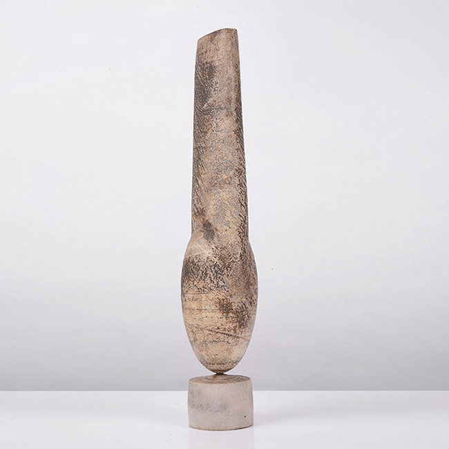 A stoneware 'cycladic' form made by Hans Coper in circa 1967 sold at auction by Maak Contemporary Ceramics