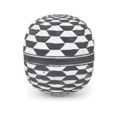 A black and white stoneware lidded box made by Beate Anderson in 1995 sold at auction by Maak Contemporary Ceramics