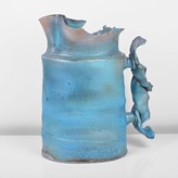 A turquoise stoneware jug form made by Colin Pearson in circa 1990 sold at auction by Maak Contemporary Ceramics