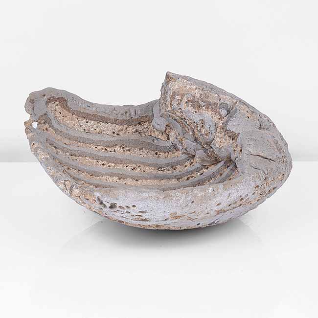 A mixed laminated stoneware bowl form made by Claudi Casanovas in 1989 sold at auction by Maak Contemporary Ceramics