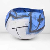 A blue stoneware bowl made by Gordon Baldwin in 1990 sold at auction by Maak Contemporary Ceramics