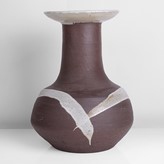 A brown stoneware vase made by Janet Leach in circa 1980 sold at auction by Maak Contemporary Ceramics