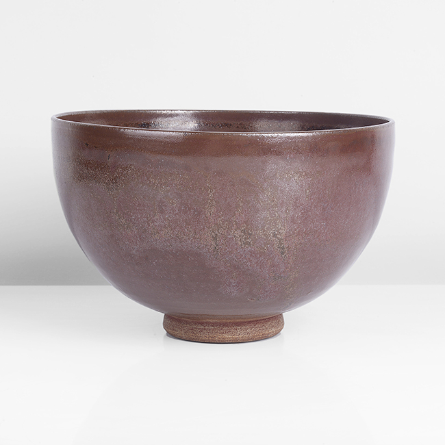 A rust-red and brown stoneware bowl made by William Staite Murray sold at auction by Maak Contemporary Ceramics