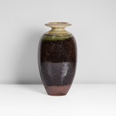 A tenmoku bottle vase made by Richard Batterham sold at auction by Maak Contemporary Ceramics
