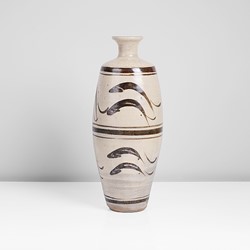 A stoneware 'Leaping Salmon' vase made by Bernard Leach sold at auction by Maak Contemporary Ceramics