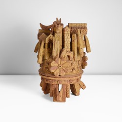 A stoneware 'Fox Box' made by Ian Godfrey