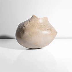 A pacific mandrone wood vessel 'White Pot 2' made by Christian Burchard in 2005