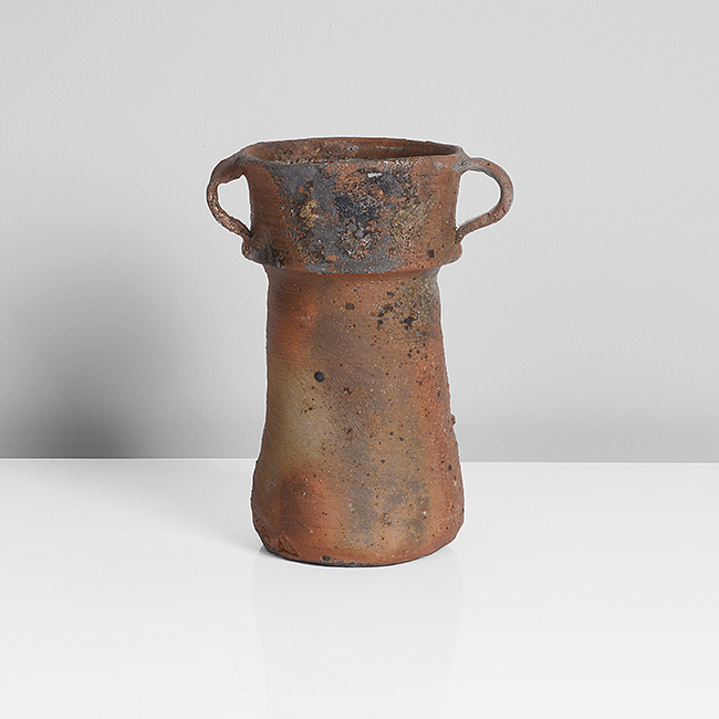 A stoneware collared vessel made by Janet Leach in circa 1970 sold at auction by Maak Contemporary Ceramics