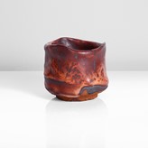 A red shino guinomi made by Yamada Kazu sold at auction by Maak