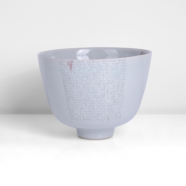 A pale blue stoneware bowl made by Rupert Spira in 2005 sold at auction by Maak Contemporary Ceramics