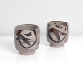 A pair of meoto yunomi made by Murata Gen sold at auction by Maak