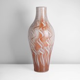 A cream and orange saltglaze stoneware vase made by Michael Casson in circa 1990 sold at auction by Maak Contemporary Ceramics